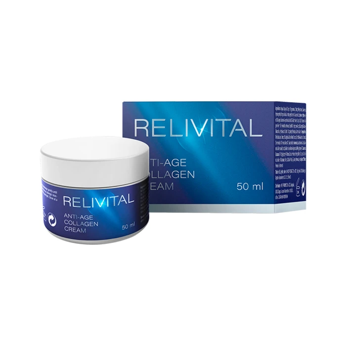 Relivital — Anti-Age-Gesichtscreme mit marinem Kollagen, 50-ml-Tiegel